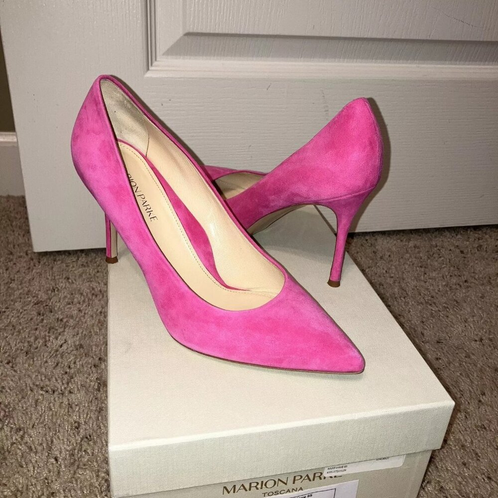 MARION PARKE Heels PUMPS Classic HOT PINK - Sz 9 (EU 39.5) Made in Italy NICE!